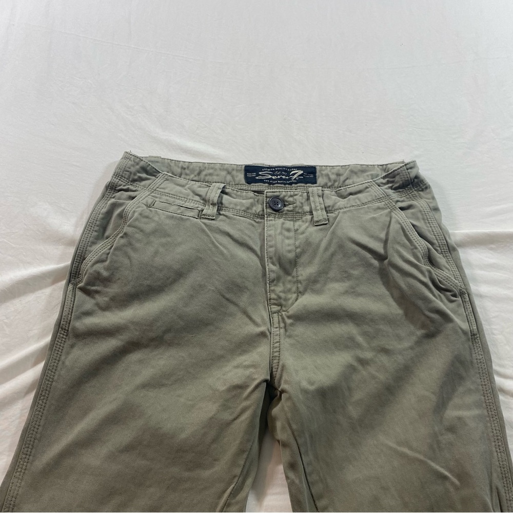 Seven 7 Pants Versatile Green Chino Pants with Regular Fit - Picture 5 of 9
